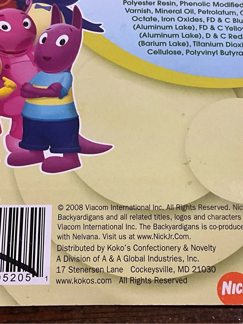 Nickelodeon 2008 The Backyardigans Temporary Tattoos Party Favor NOS